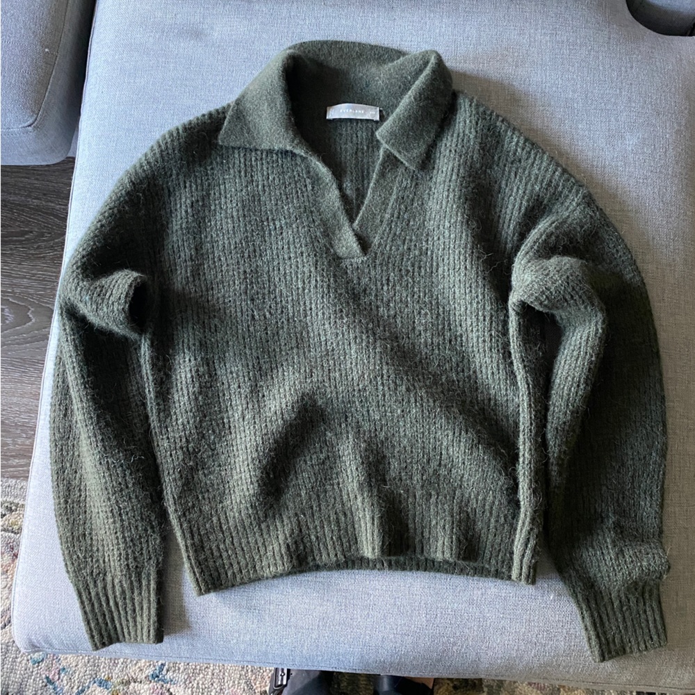 EVERLANE | The Alpaca Waffle-Stitch Polo - beautiful!
